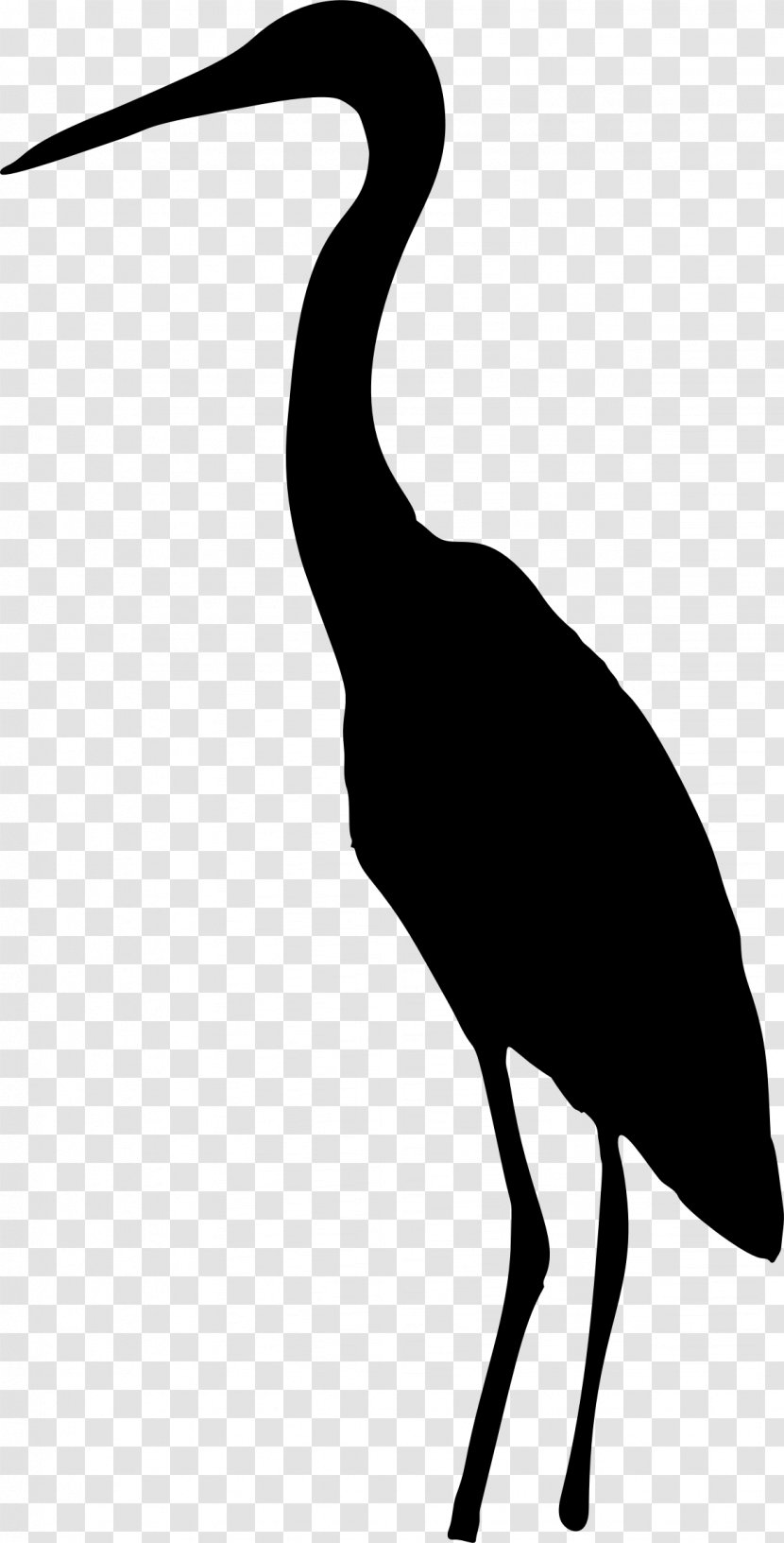 Heron Silhouette Clip Art - Great Blue - Animal Silhouettes Transparent PNG
