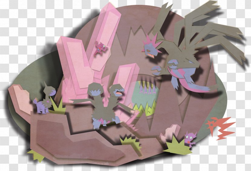 Cartoon Pink M - Cave Transparent PNG