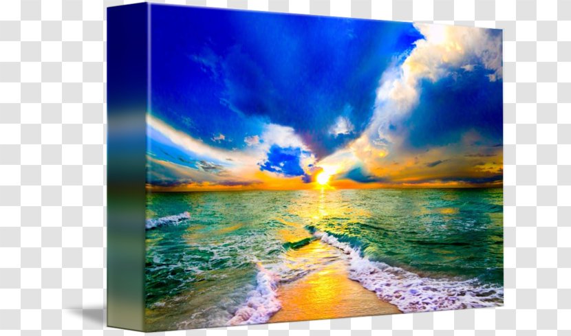 Painting Sea Nature Energy Sky Plc - Horizon - Beach Sunset Transparent PNG