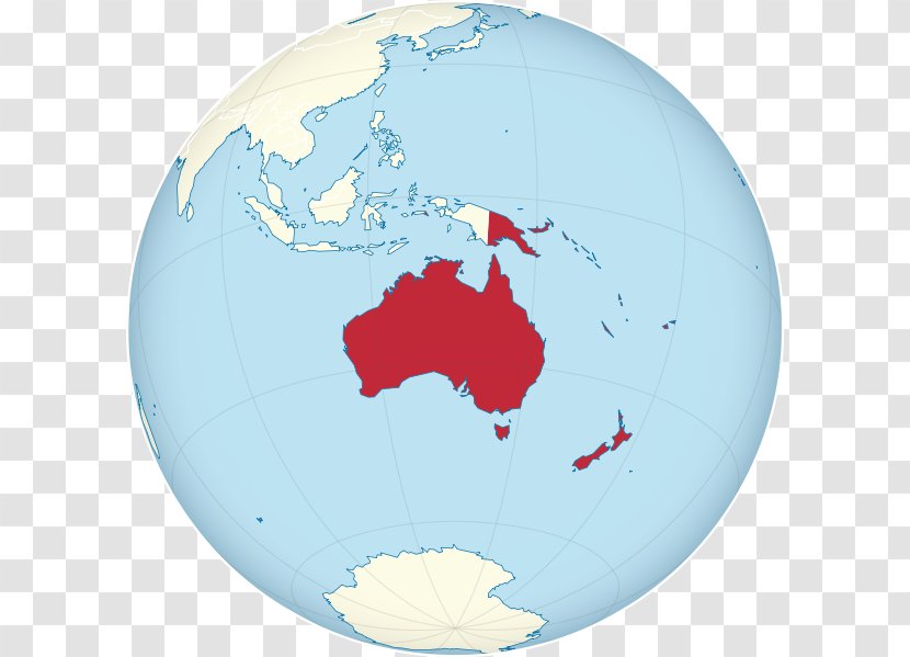 Prehistory Of Australia Globe World Map - Oceania Transparent PNG