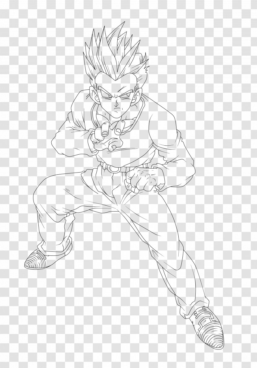 Goku Gohan Vegeta Goten Sketch - Tree - Ball Line Transparent PNG