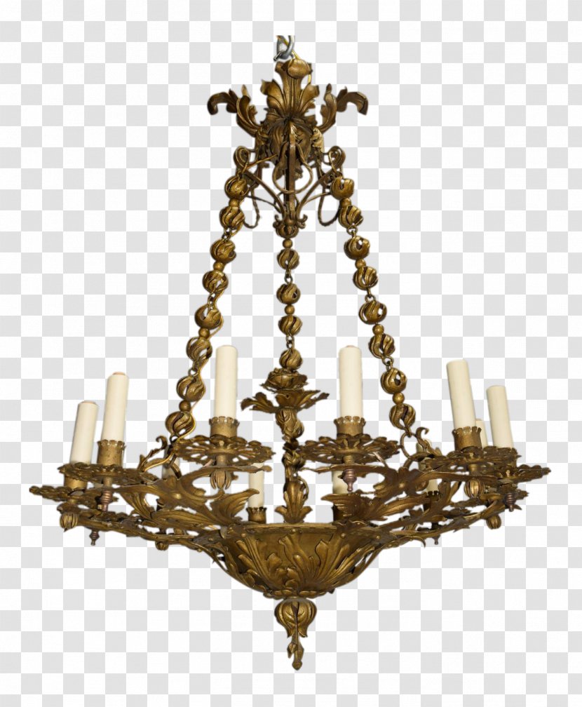 Chandelier Wrought Iron Crystal Brass - Light Fixture - European Chandeliers Transparent PNG