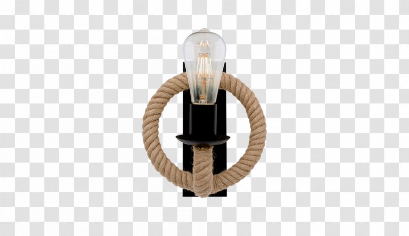 Light Fixture Rope Stil Chandelier - Edison Screw - Hemp Transparent PNG