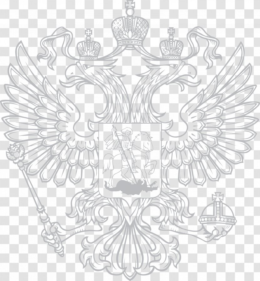 Russian Empire Double-headed Eagle Symbol Coat Of Arms - Artwork - Kremlin Transparent PNG