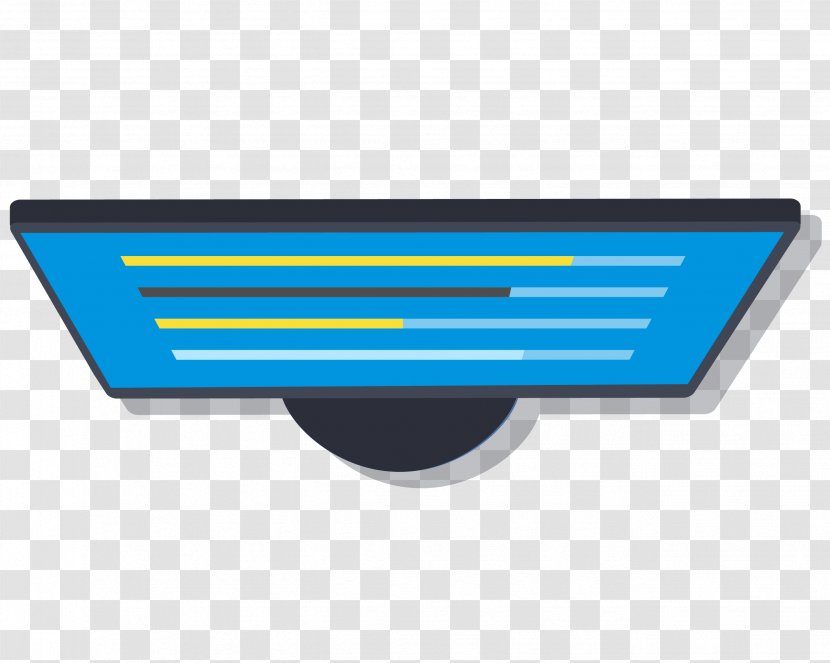 Display Device Computer Monitor - Vector Flattened Blue Transparent PNG