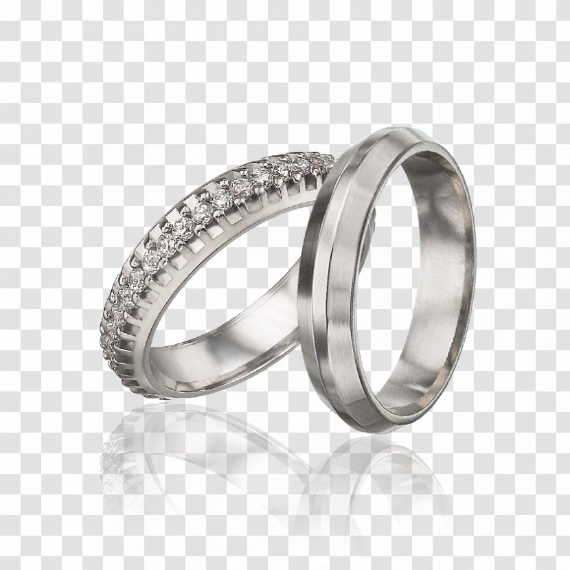 Wedding Ring Jewellery Platinum Silver - Rings Transparent PNG