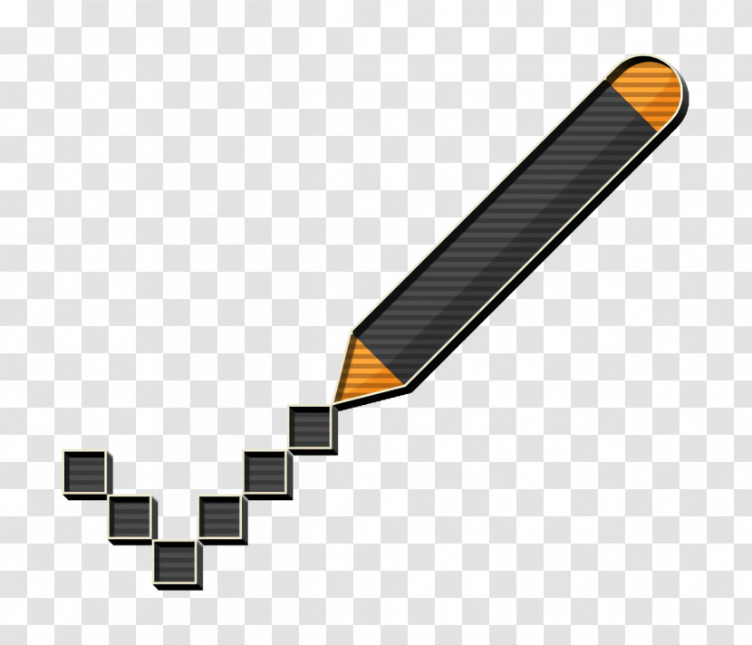 Pixelated Icon Design Tools Icon Pencil Icon Transparent PNG