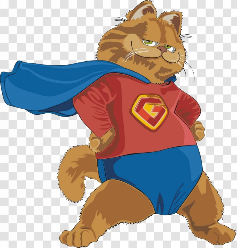 Superman Cartoon Garfield - Silhouette Transparent PNG