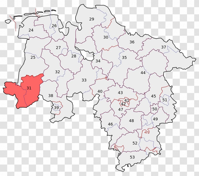 State Of Hanover Herrenhausen Constituency Stadt Hannover II Electoral District Hannover-Land I - Map - Germany Transparent PNG
