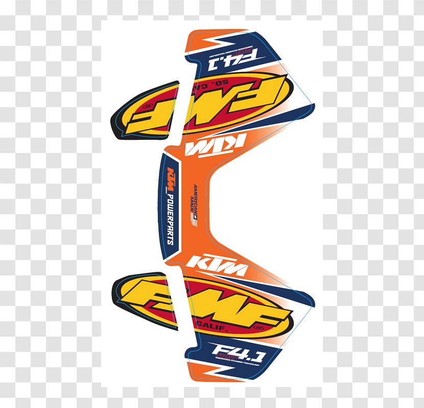 KTM Exhaust System Sticker Decal Adhesive - Muffler - Orange Transparent PNG