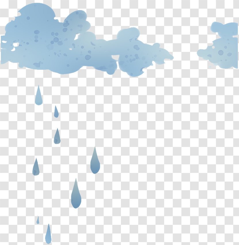 Cloud Rain - Point - Hand-painted Transparent PNG