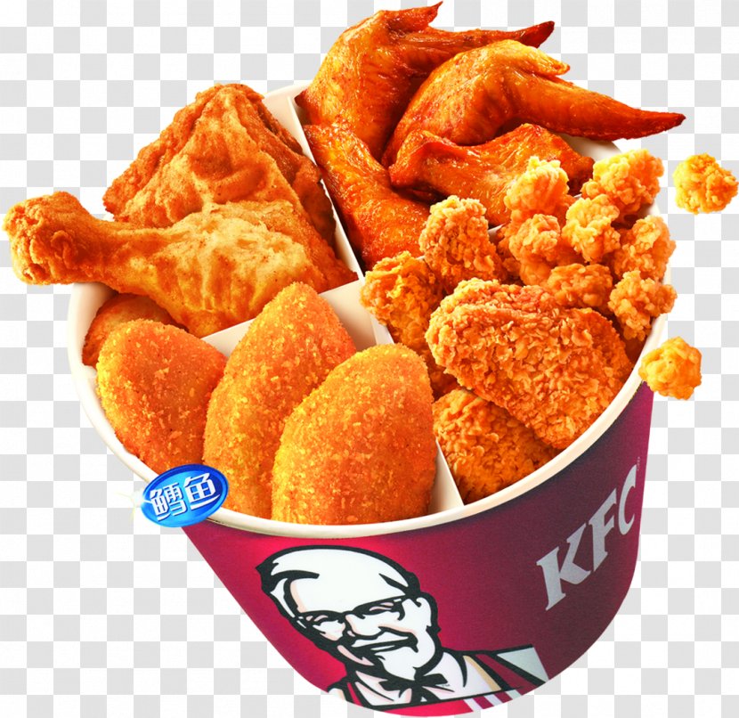 KFC Fast Food Hamburger Fried Chicken French Fries - Family Bucket Transparent PNG