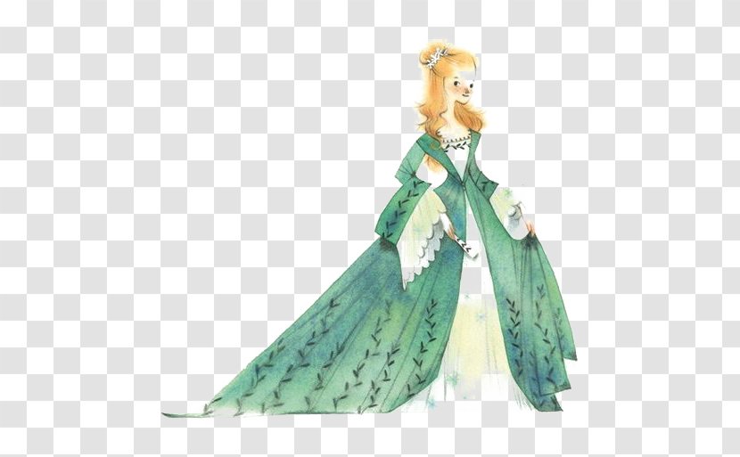 Cinderella Fairy Tales For Bedtime Illustration - Costume Design - Hand-painted Princess Transparent PNG