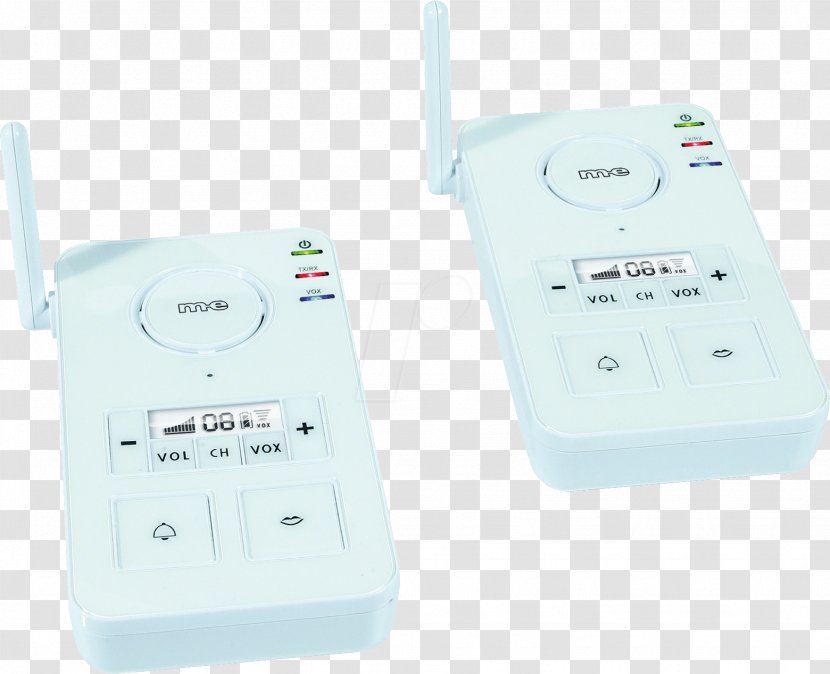 Wireless Intercom Door Phone White - Radio - Funk Transparent PNG