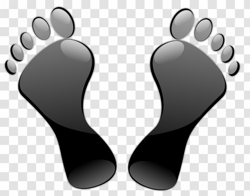 Footprint Clip Art - Watercolor - Black Feet Cliparts Transparent PNG