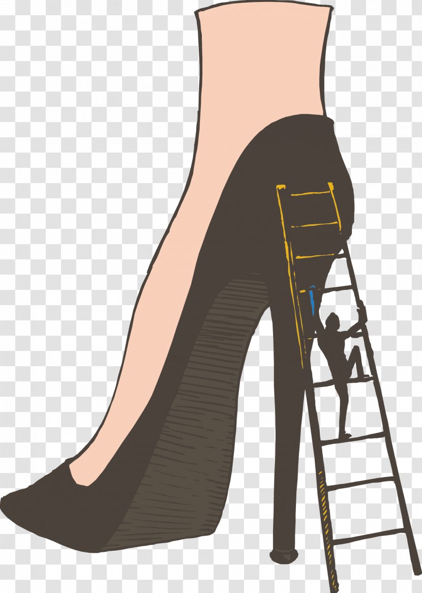 High-heeled Footwear Cordwainer Clip Art - Heart - Creative Cartoon Heels Transparent PNG