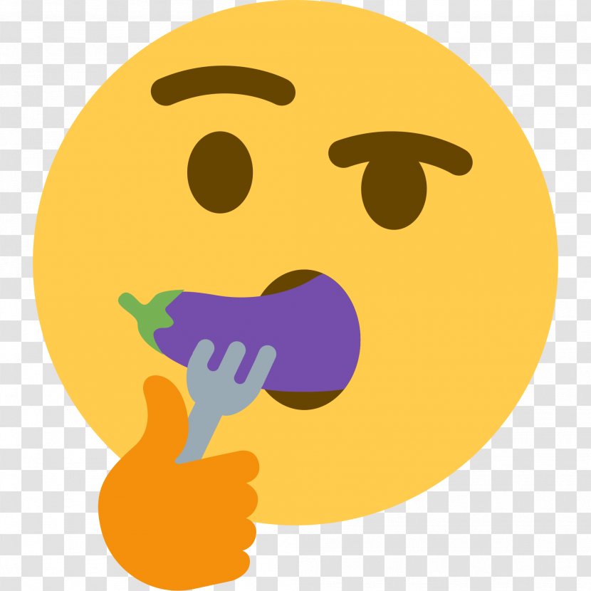 Emoji Emoticon Aubergines Eating Mediterranean Cuisine Transparent PNG