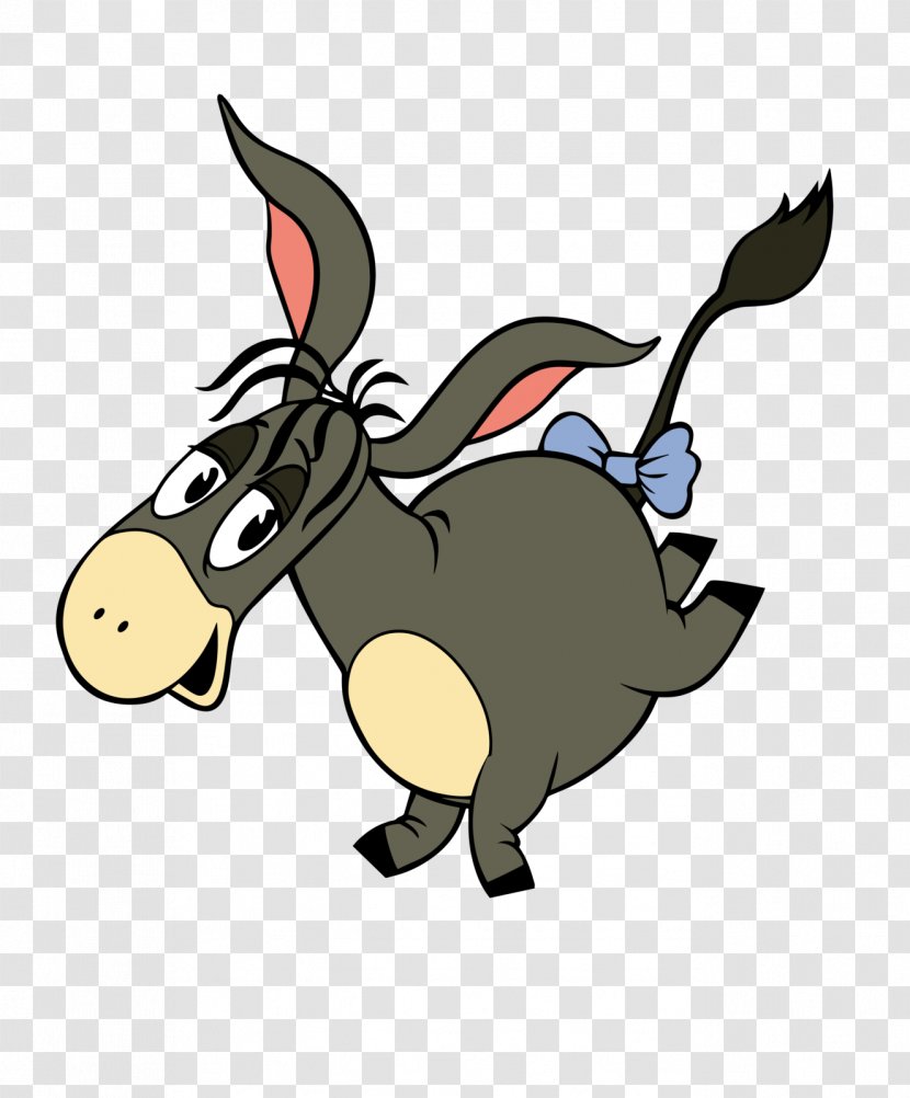 Donkey - Cartoon - Vertebrate Transparent PNG