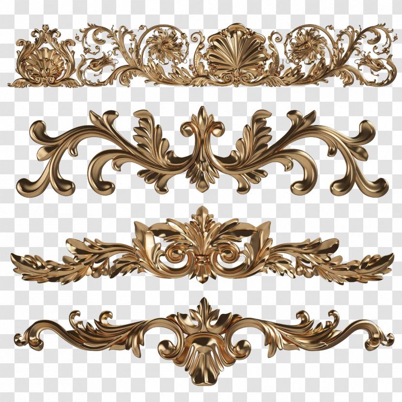 Metal Creative Work - Color - Gold Pattern Transparent PNG