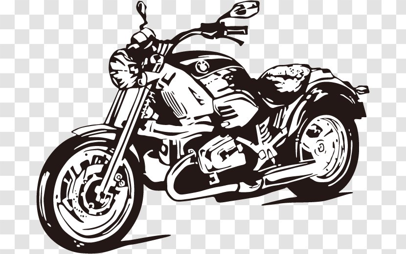 Motorcycle Drawing Illustration - Cruiser Transparent PNG