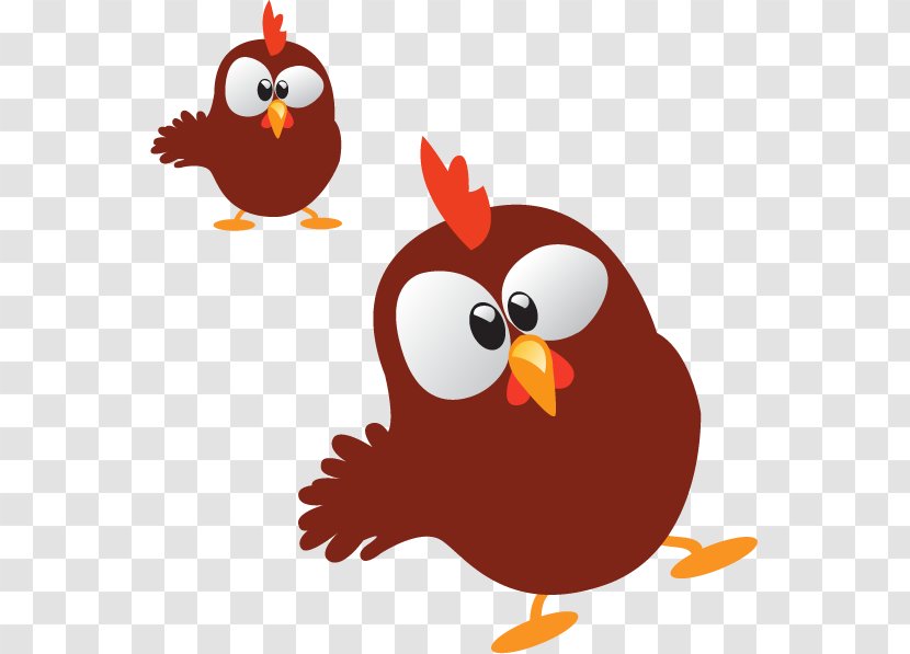 Chicken Rooster Pecking Order Illustration - Beak - Vector Brown Cute Chick Transparent PNG
