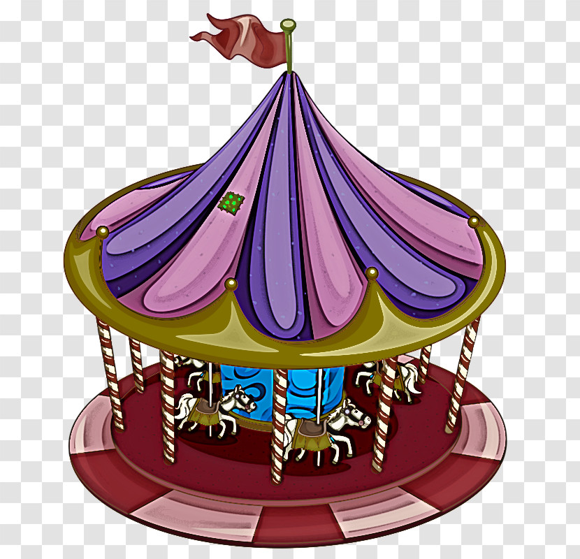 Cartoon Purple Amusement Ride Amusement Park Transparent PNG