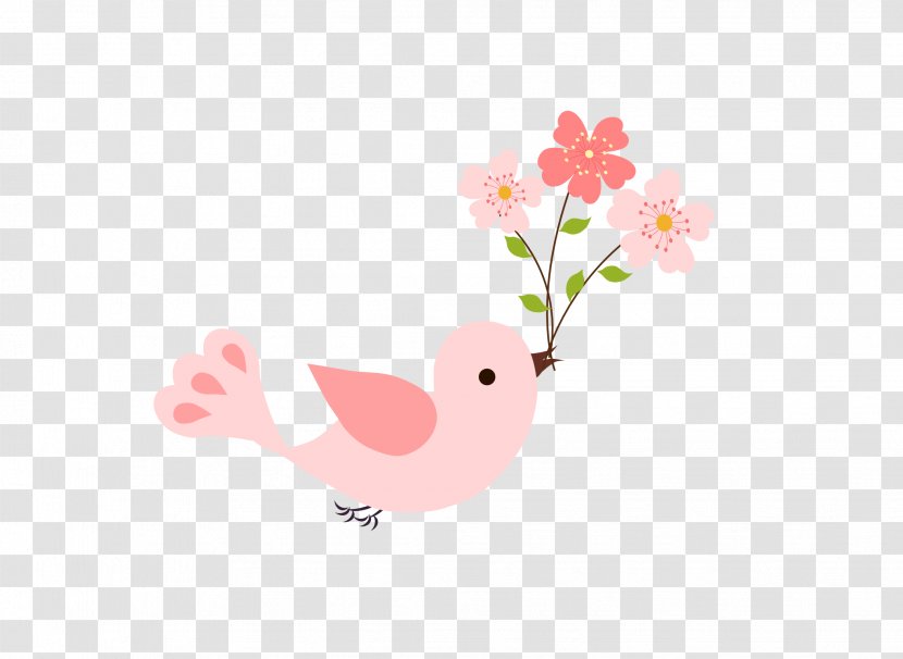 Bird Blossom Branch Clip Art Transparent PNG