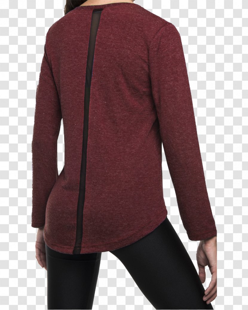 Sleeve Bluza Angora Wool Spandex Jacket - Bordo Transparent PNG