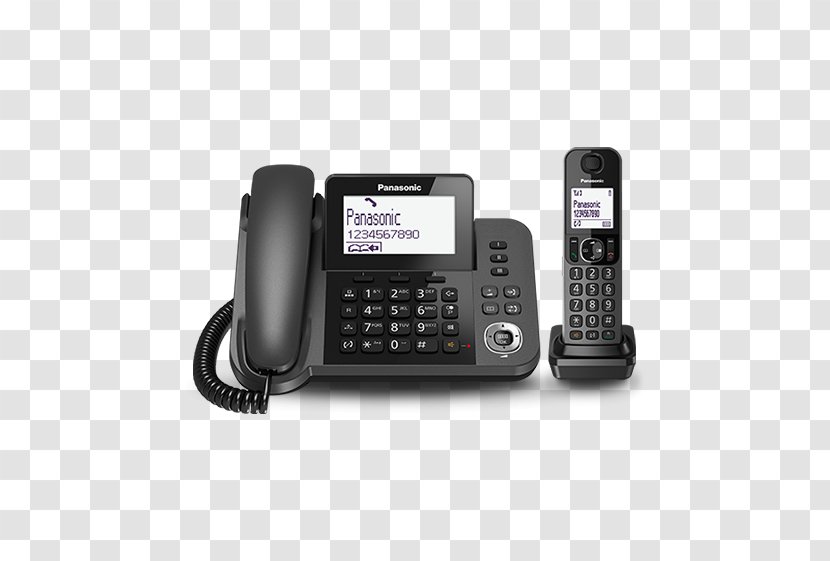 Digital Enhanced Cordless Telecommunications Telephone Panasonic KX-TGF32 - Home Business Phones - Call Blocking Transparent PNG