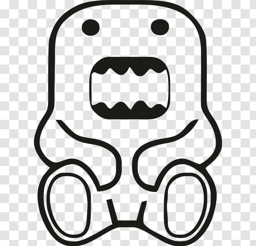 Domo Decal Sticker Image Coloring Book - Black And White Transparent PNG