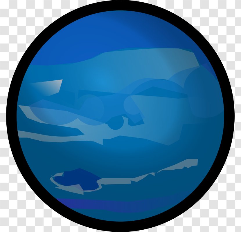 Earth Neptune Planet Clip Art - Sky - Blue Border Transparent PNG