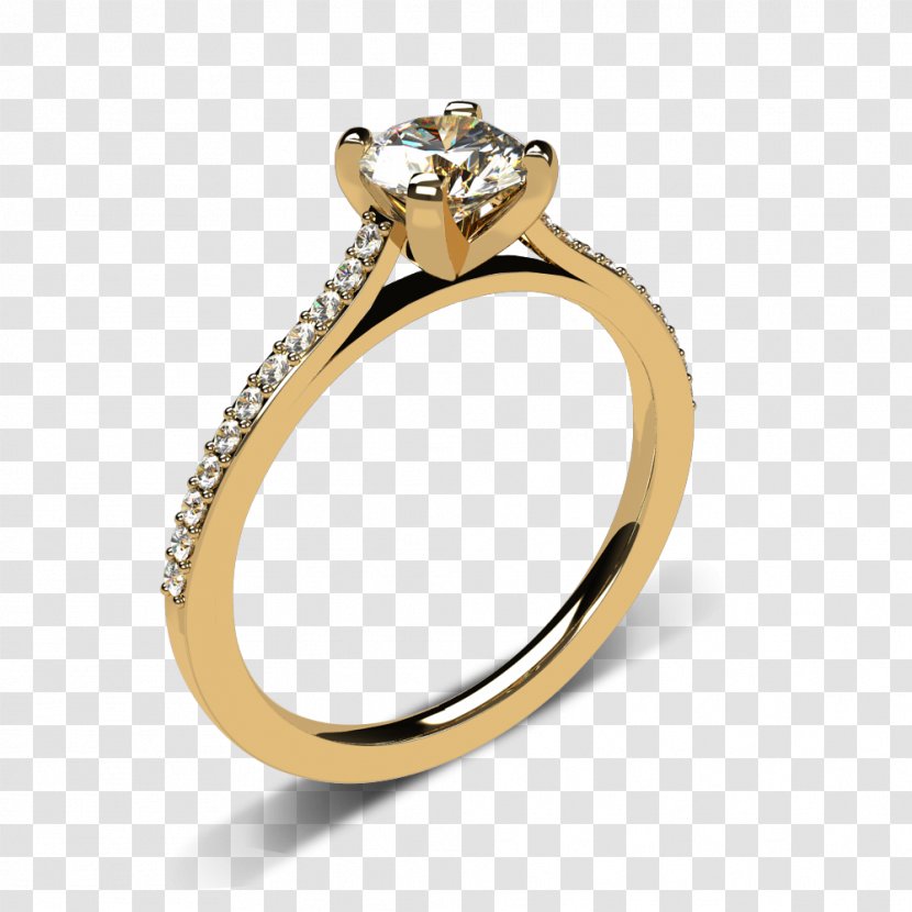 Engagement Ring Diamond Wedding Jewellery - Rings - Gold Transparent PNG