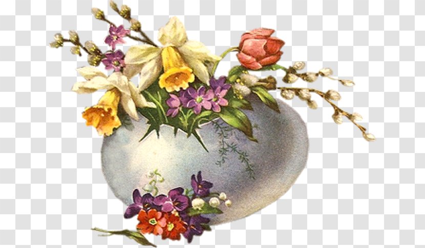 Easter Clip Art - Floral Design - Vintage Transparent PNG