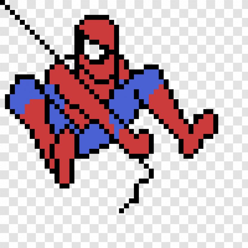 Spider Man Pixel Art Drawing Minecraft How To Draw Spiderman Deadpool Transparent Png
