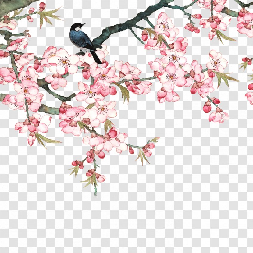 Peach Goods Film - Spring - Birds In The Branches Transparent PNG