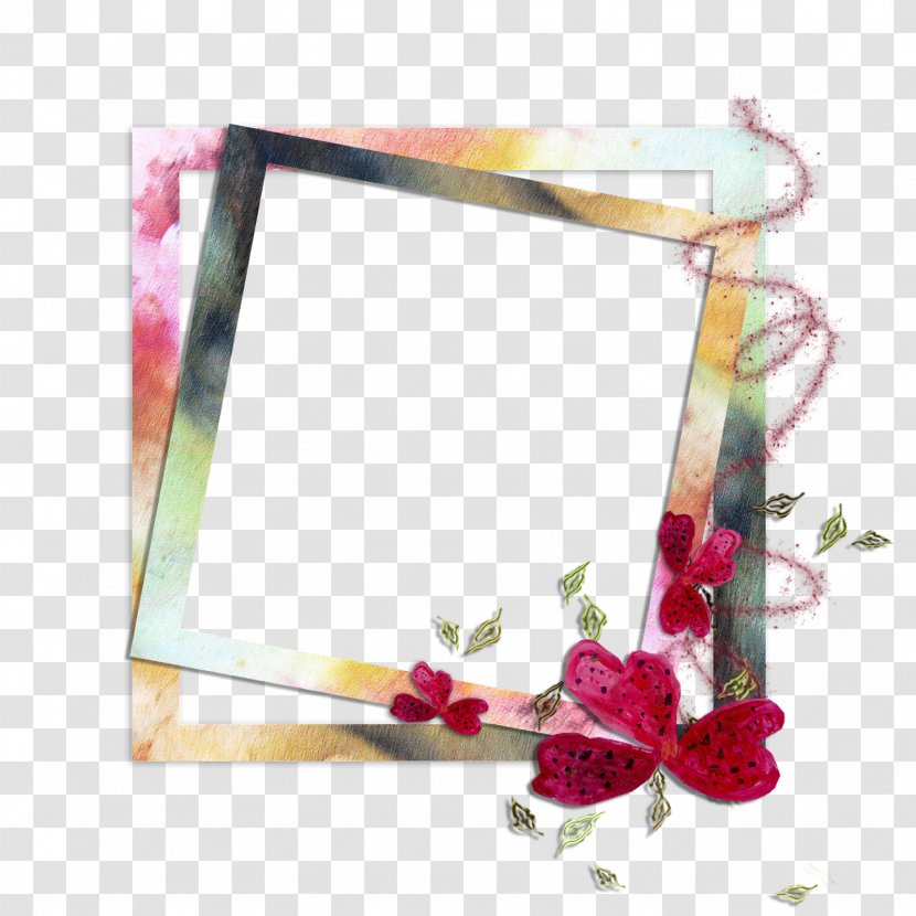 Picture Frames Rectangle - Flower - Scrapbooking Supply Transparent PNG