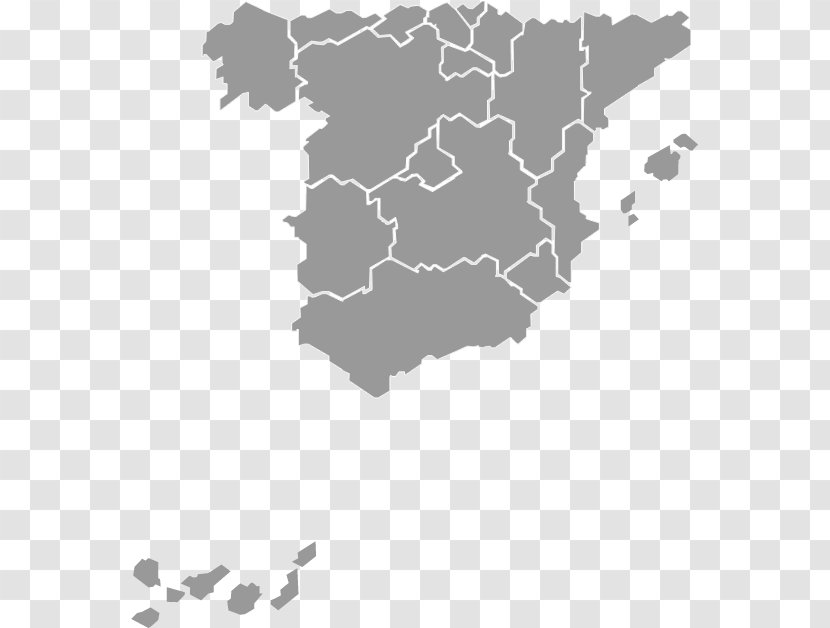 Autonomous Communities Of Spain Topographic Map Rate Natural Increase Transparent PNG
