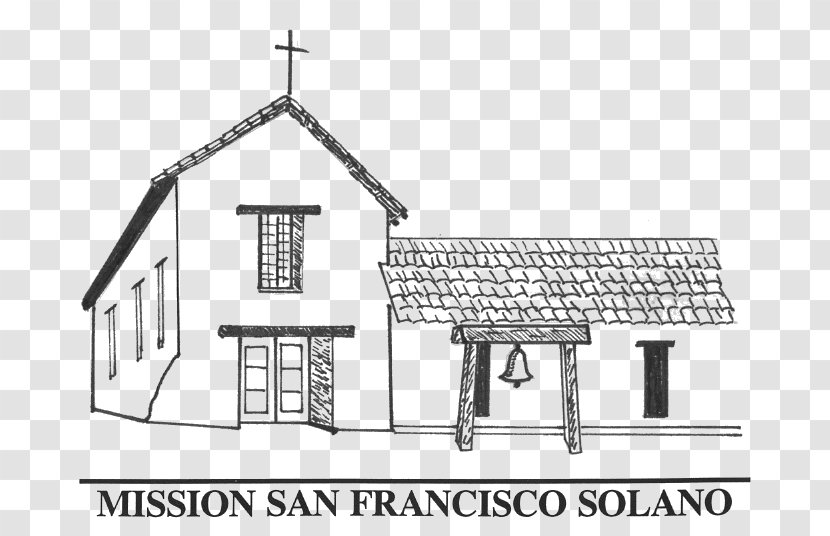 Mission San Francisco Solano State Historic Park Spanish Missions In California Santa Cruz Juan Bautista Drawing - Line Art - La Purisima Concepcion Transparent PNG