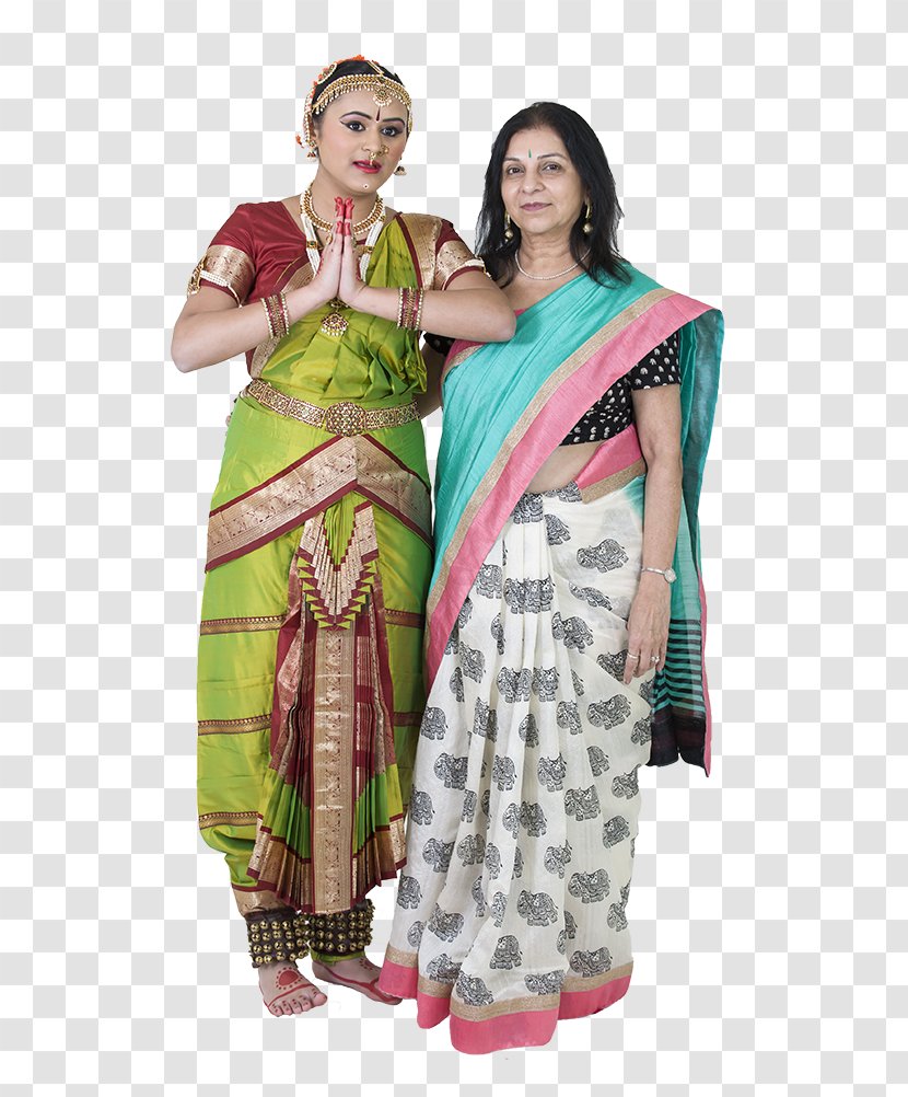 Dance Sari Silk Clothing Textile - Parent - Maroon Transparent PNG