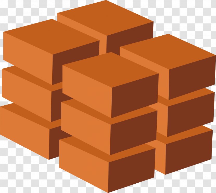 Building Material Architectural Engineering - Orange - Brick Vector Element Transparent PNG