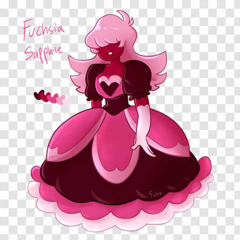 Sapphire Padparadscha Pink Fan Art Diamond - Magenta Transparent PNG