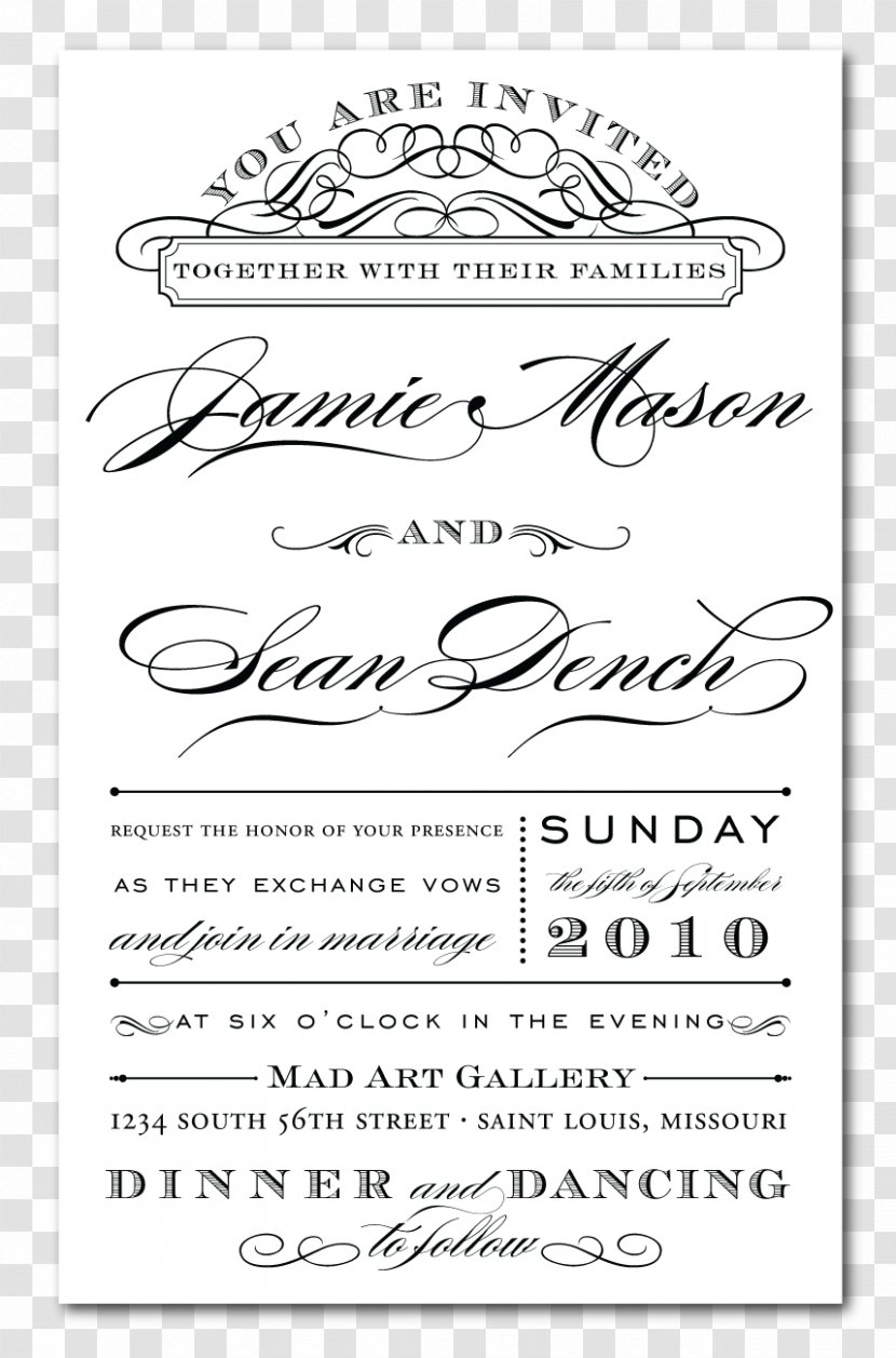 Paper Calligraphy Monochrome Font - Black And White - Design Transparent PNG