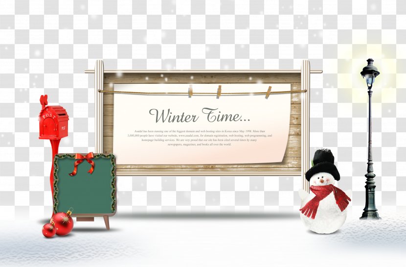 Christmas Snowman Background Material Panels - Brand - Product Design Transparent PNG