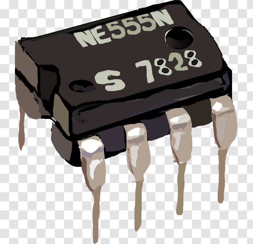 Integrated Circuits & Chips 555 Timer IC Electronics Clip Art - Ic - Cliparts Transparent PNG