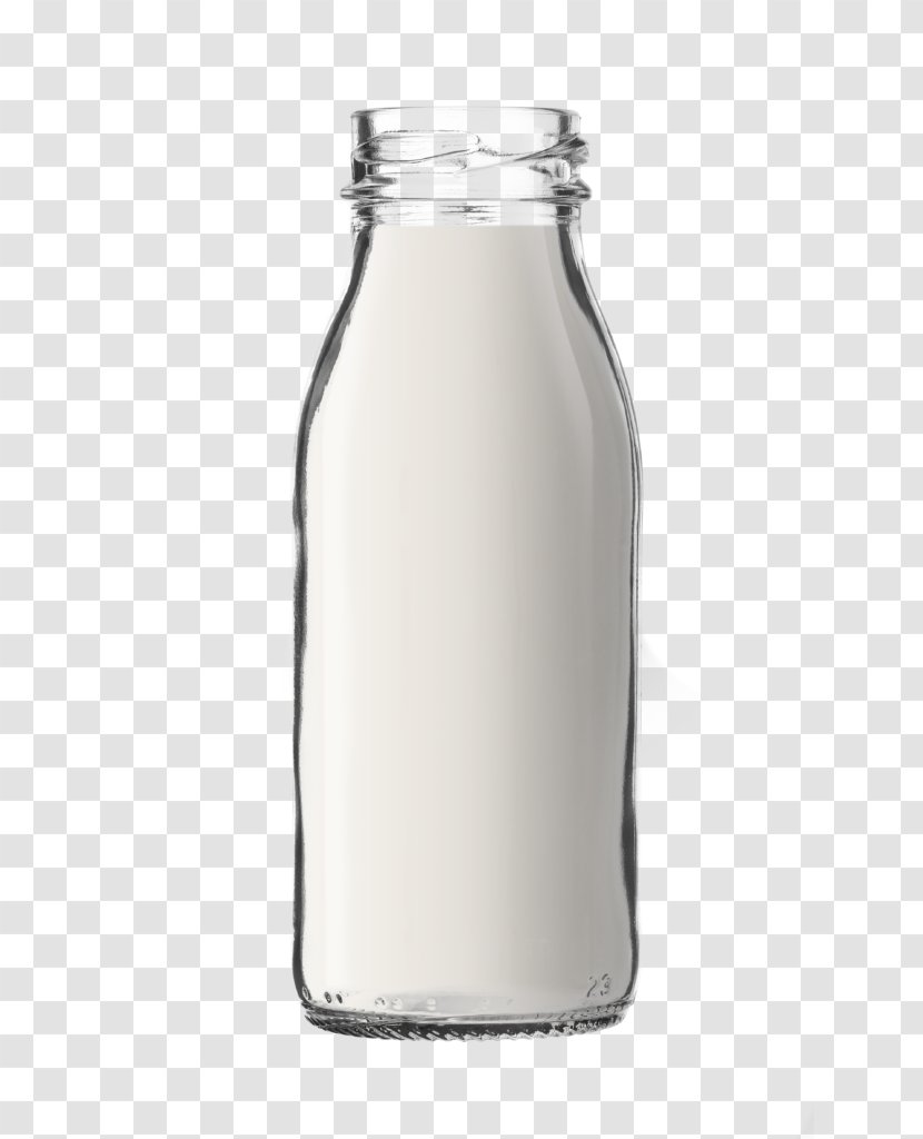 Milk Bottle Ice Cream Glass Water Bottles - Dairy Products Transparent PNG