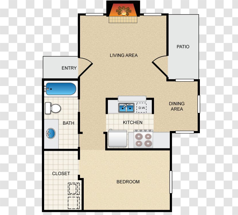 Floor Plan Westmount At Summer Cove Apartment Homes - Heating System Transparent PNG