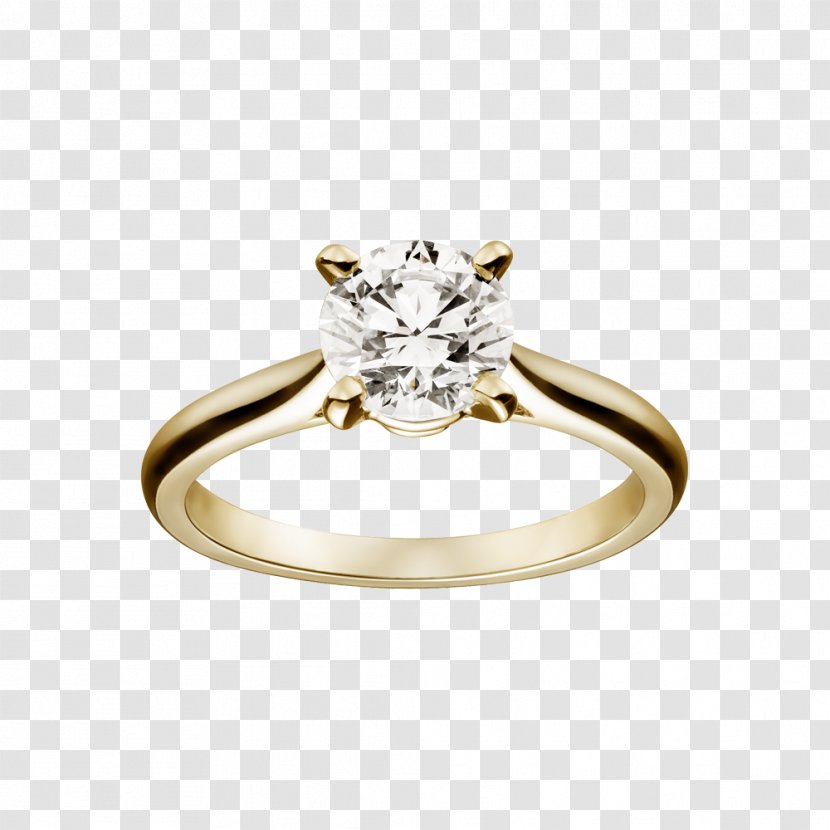 Engagement Ring Cartier Diamond Wedding - Solitaire - Romantic Transparent PNG