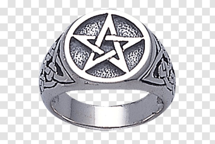 Ring Pentacle Pentagram Wicca Star Of David - Symbol - Pentagramm Transparent PNG