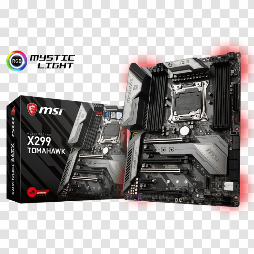 MSI X299 TOMAHAWK Intel LGA 2066 ATX Motherboard - Cpu Socket - Computer Transparent PNG