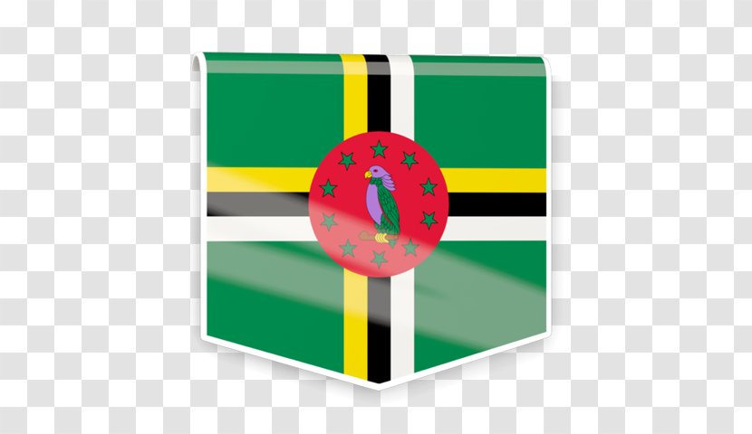 Green Flag Of Dominica - Label Transparent PNG
